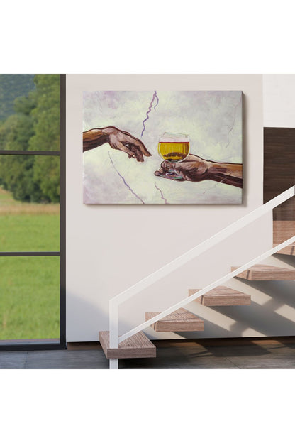 Özel Tasarım, Dekortif  BaskıTanrının Ademe  İkramı Tablosu-