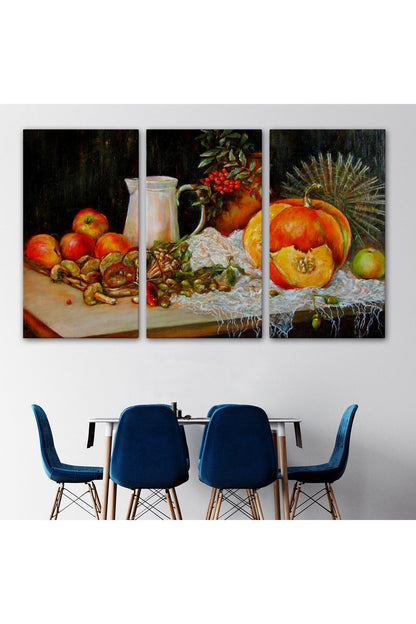 Masa Üstündaki Meyveler Yağlı Boya Görünümlü Tablo-1214