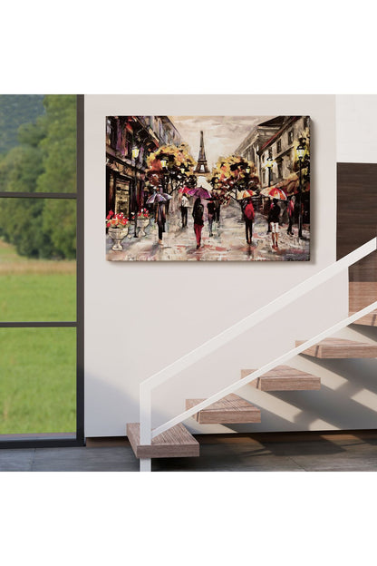 Fransa Paris Eyfel Manzara Manzaralı Dekoratif Duvar Tablosu-3634