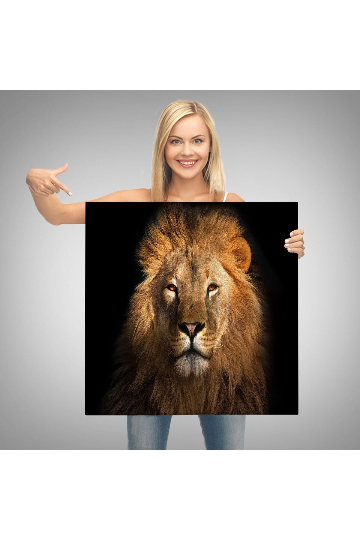 Aslan Dekoratif Kanvas Tablo-5847