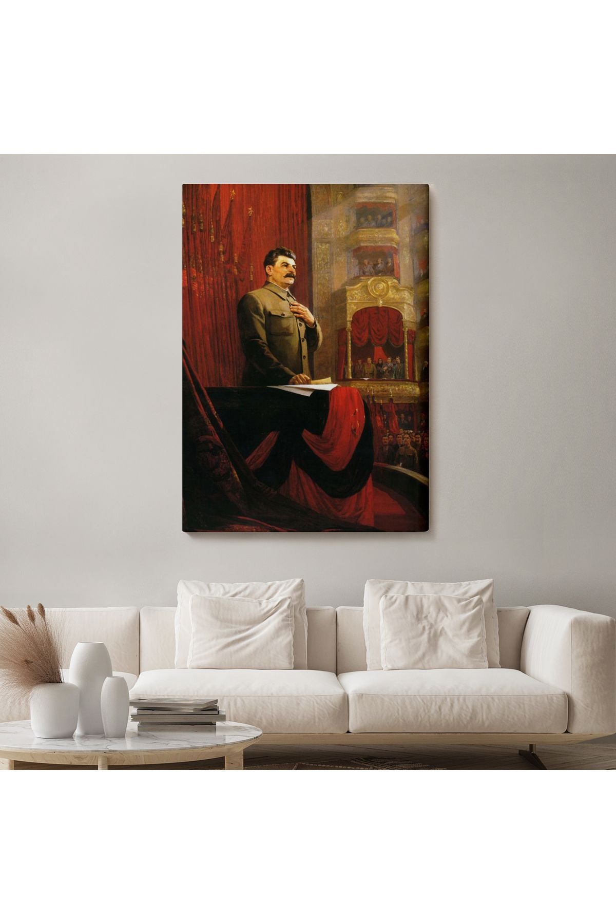 Josef Stalin Eski Sovyetler Birliği Hükümet Başkanı Duvar Tablosu-6014