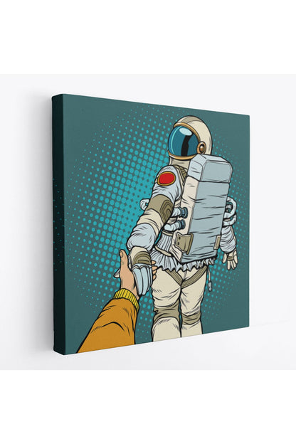 Özel Tasarım, Dekortif BaskıUzaya Giden Astronot Kanvas Tablo-5073