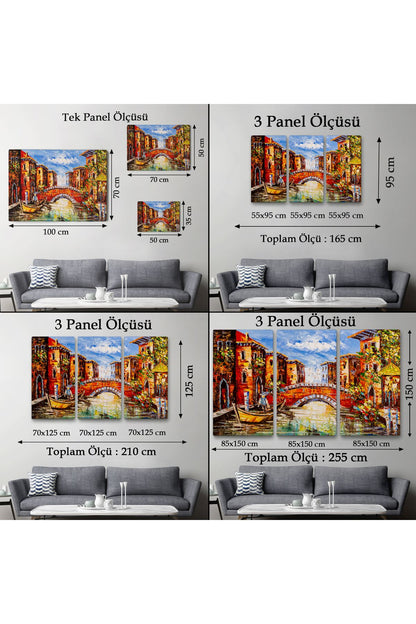Venedik İtalya Yağlı Boya Görünümlü Tablo-1201