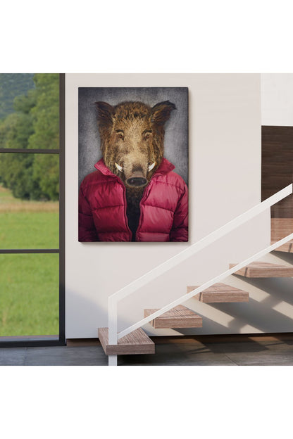 arg001 seri Domuz Kafalı İnsan Kanvas Tablo-4987