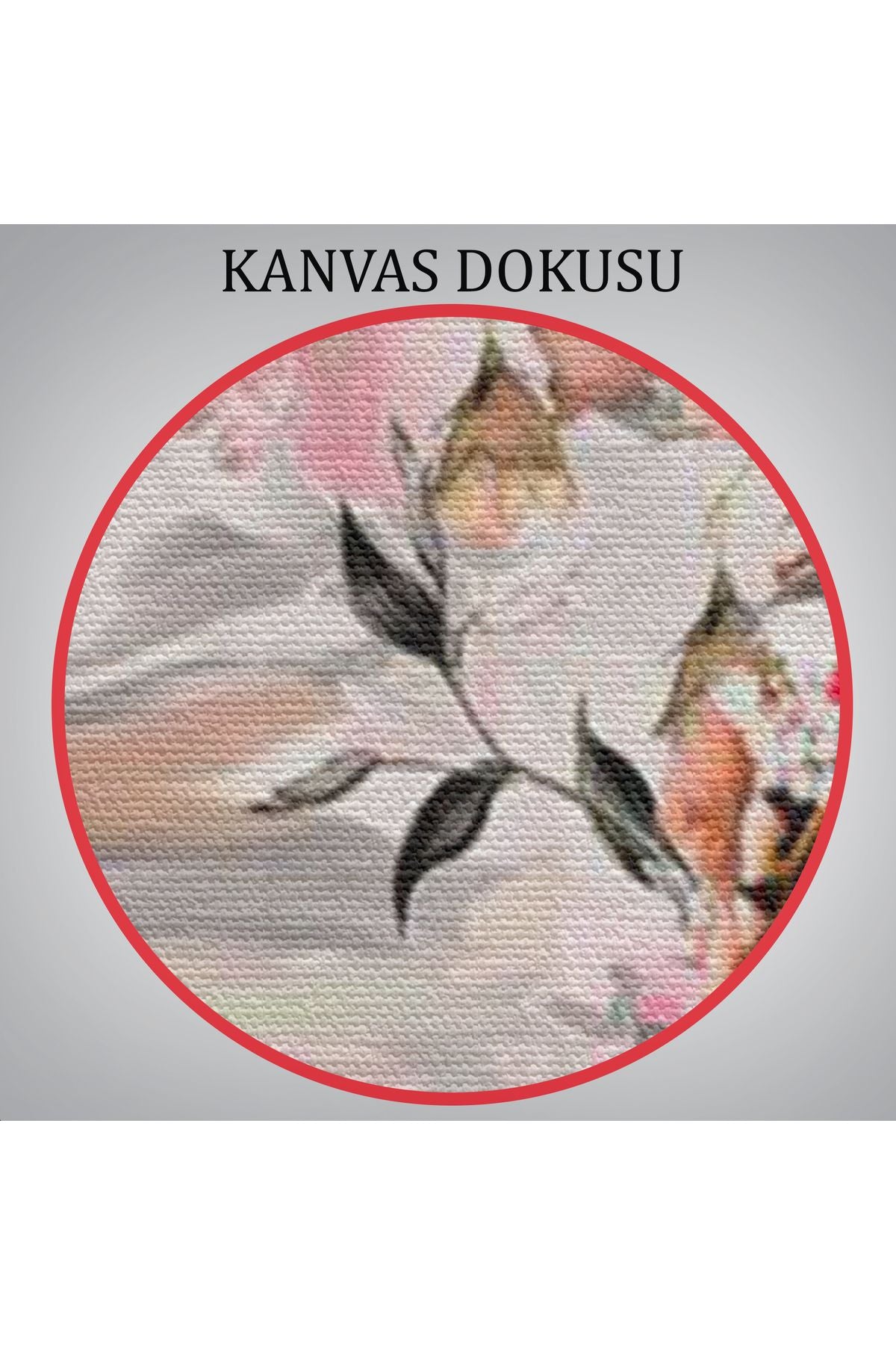 Renkli Çiçek Desenli Dekoratif Duvar Tablosu-6282