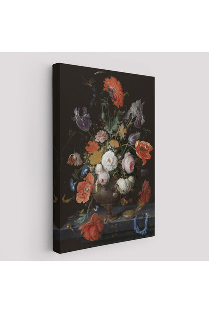 Vazodaki Renkli Çiçekler Duvar Tablosu-5996
