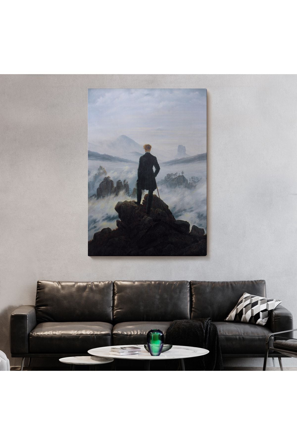Caspar David Friedrich'in Sis Denizinin Üstündeki Gezgin İsimli Eseri Kanvas Tablo-5121