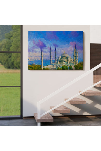 sybr seri001 Sultan Ahmet Cami Yağlıboya Görünüm Dekortif Kanvas Tablo-3370