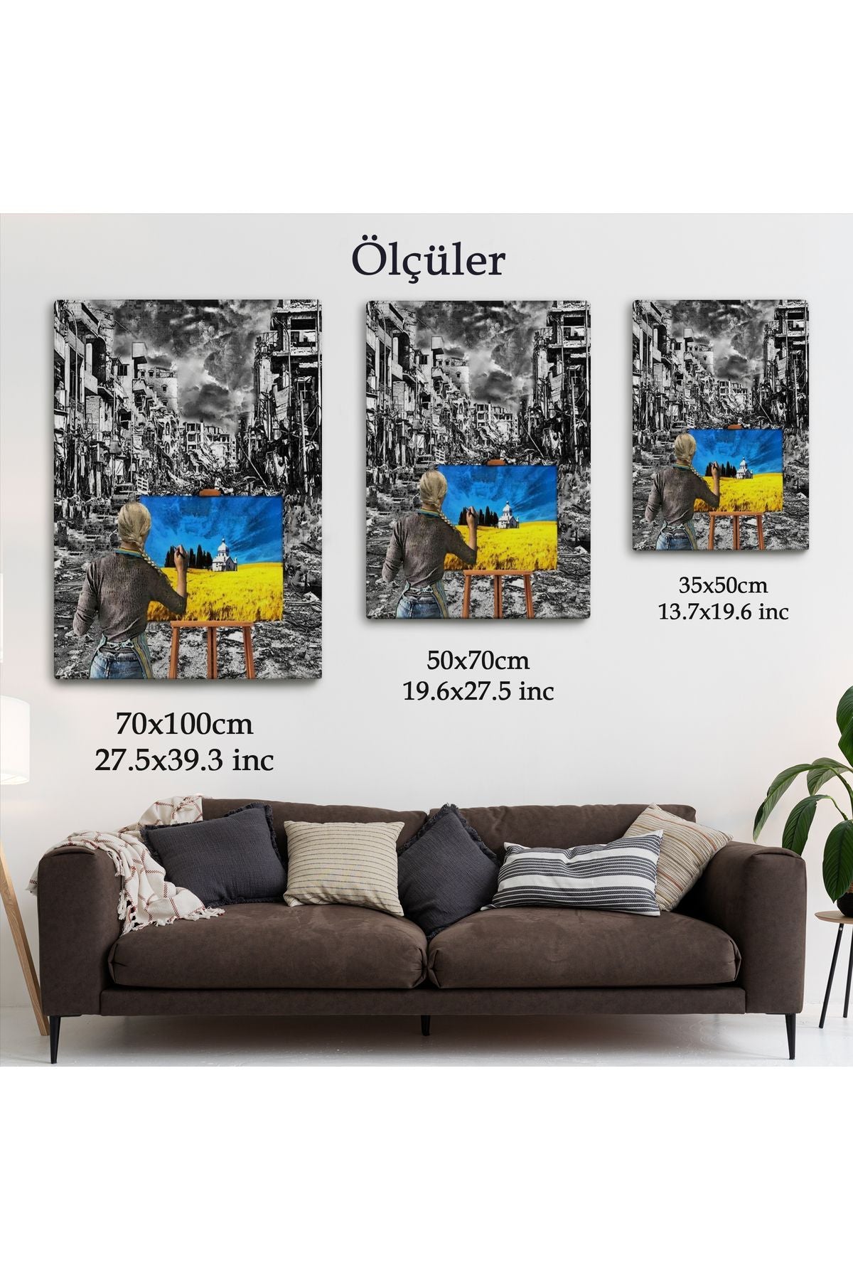 Hayalindeki Ukrayna'yi Çizen Ukraynalı Ressam Tablosu-6295