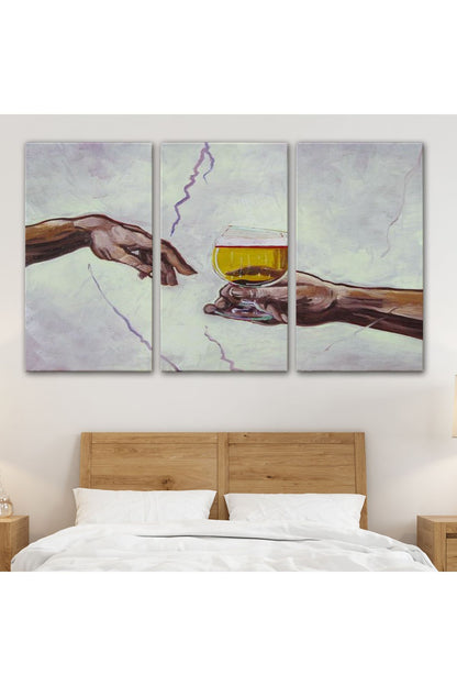 Özel Tasarım, Dekortif  BaskıTanrının Ademe  İkramı Tablosu-