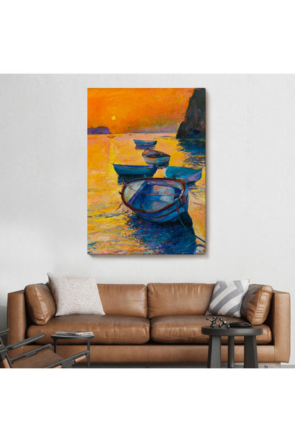 Denizde Gün Batımı Manzarası Duvar Tablosu-5983