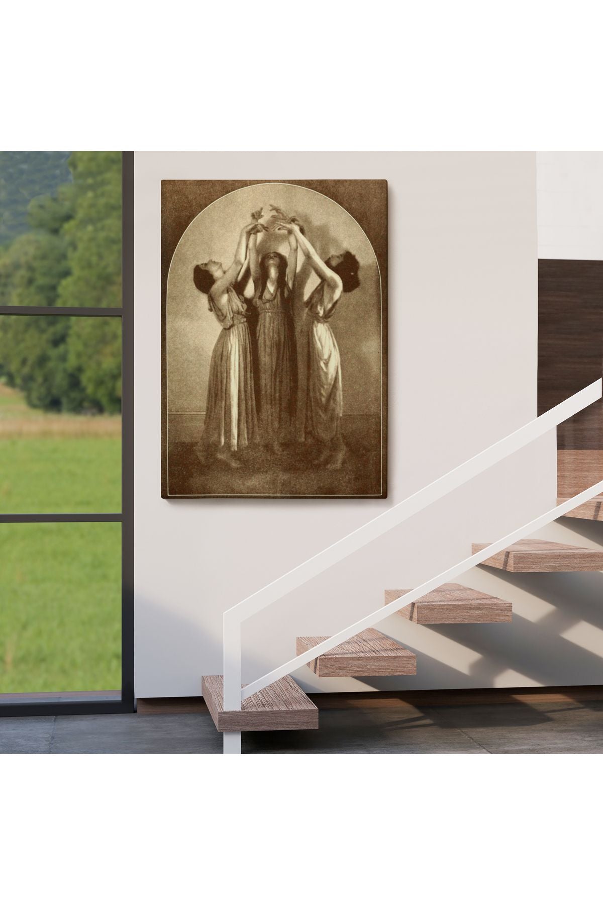 Şabat Ayinin de Dans Eden Kadınlar Dekoratif Duvar Tablosu Halloween -6385