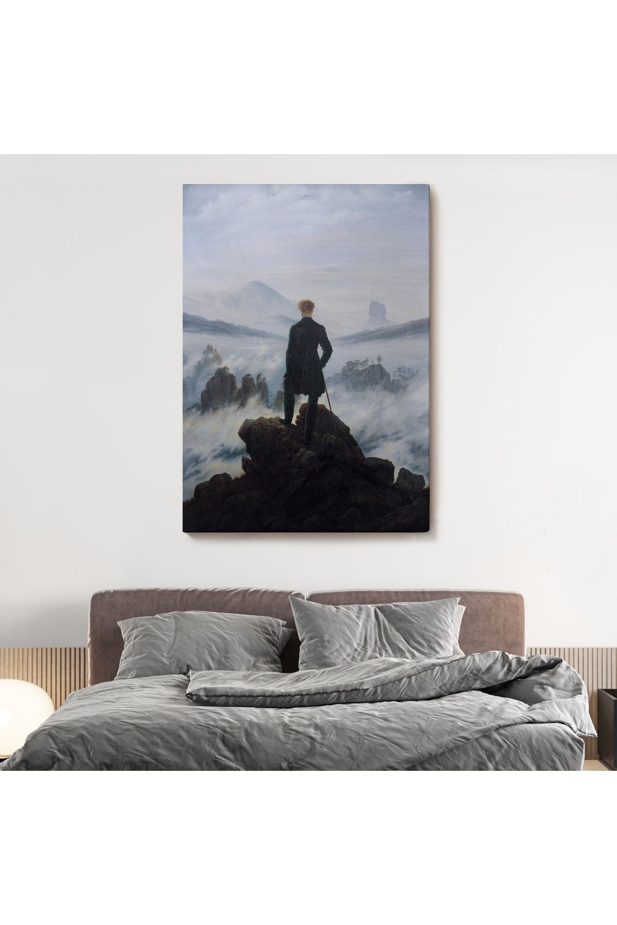 Caspar David Friedrich'in Sis Denizinin Üstündeki Gezgin İsimli Eseri Kanvas Tablo-5121