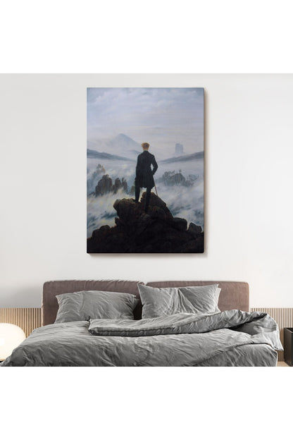 Caspar David Friedrich'in Sis Denizinin Üstündeki Gezgin İsimli Eseri Kanvas Tablo-5121