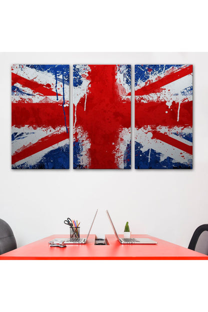 İngiltere Bayrağı Duvar Sanatı Kanvas Tablo, Ev ve Ofis Dekoru-5401