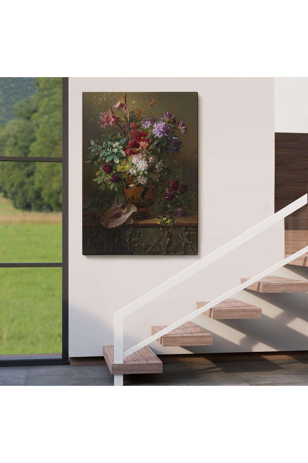 Vazodaki Renkli Çiçekler Tablosu-5925