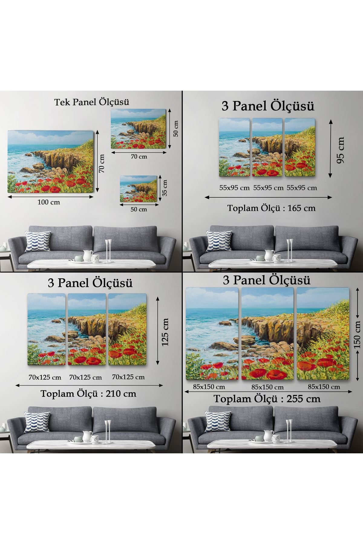 Deniz Manzaralı Dekoratif Kanvas Duvar Tablosu-3431