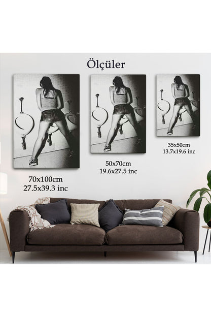Pisuvara İşeyen Kadın Duvar Tablosu-6093