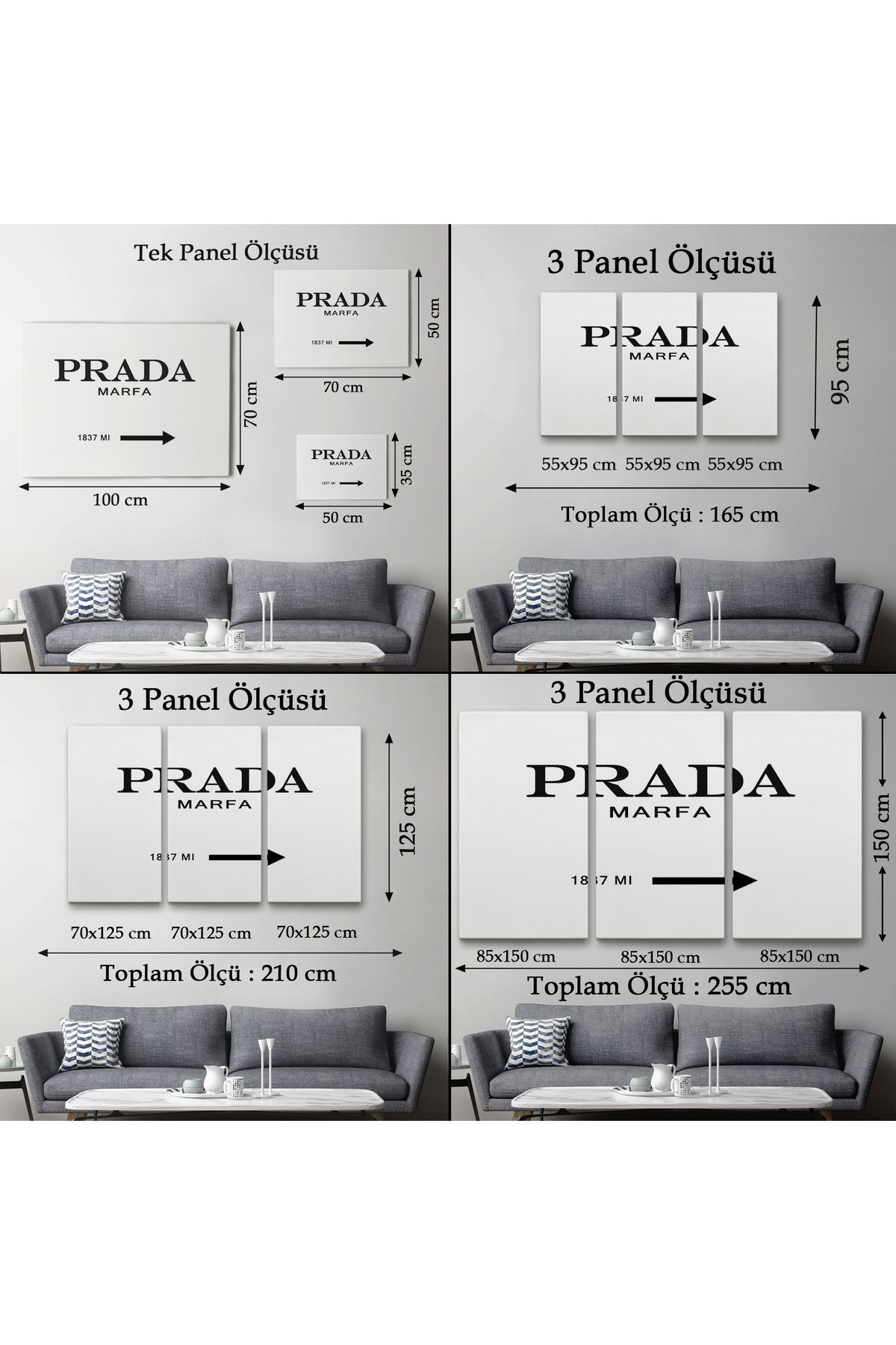 Prada Marfa Kanvas Tablo-5159