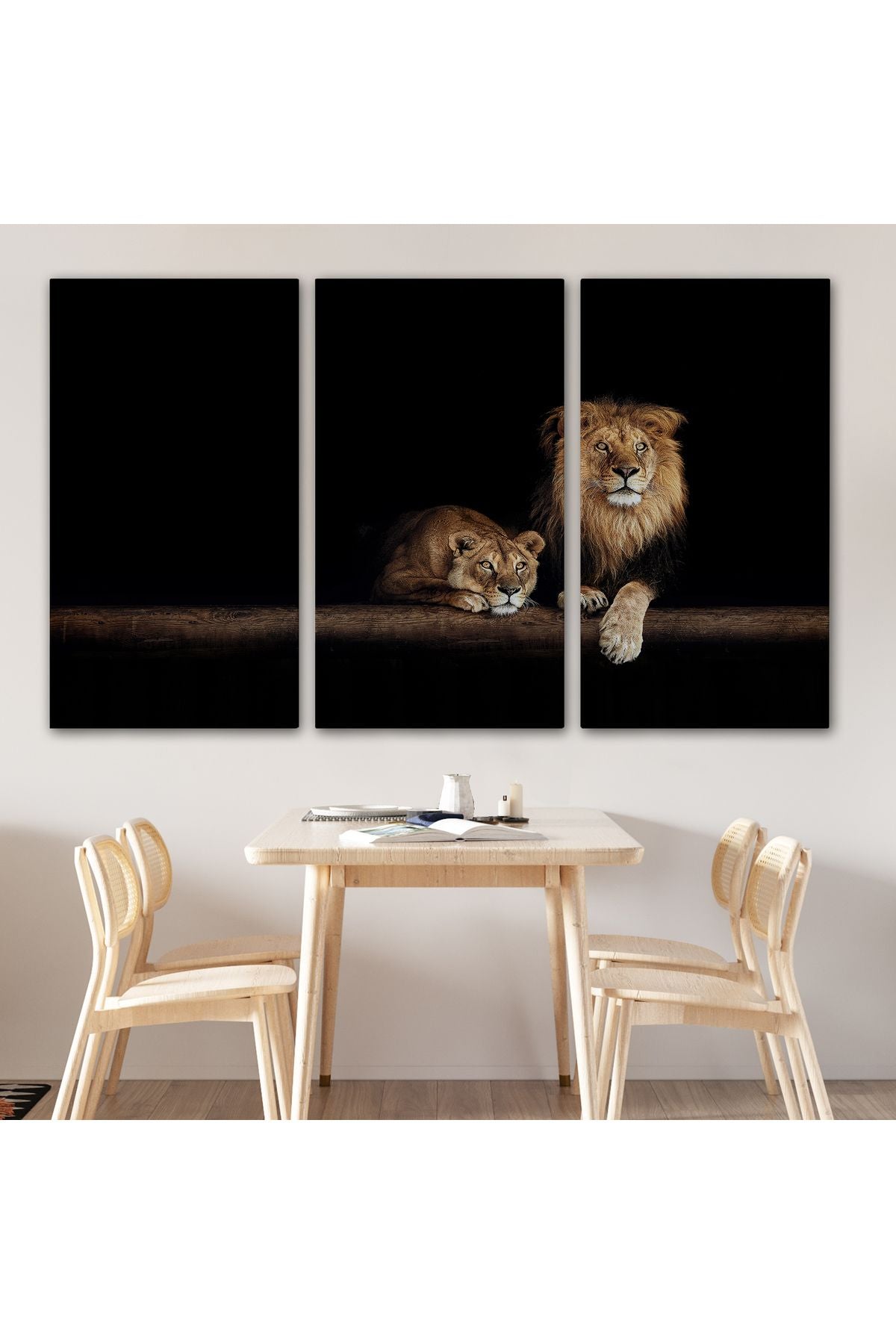 Aslanlar Dekoratif Kanvas Tablo 1151