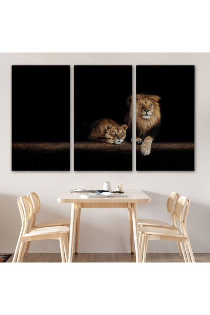 Aslanlar Dekoratif Kanvas Tablo 1151