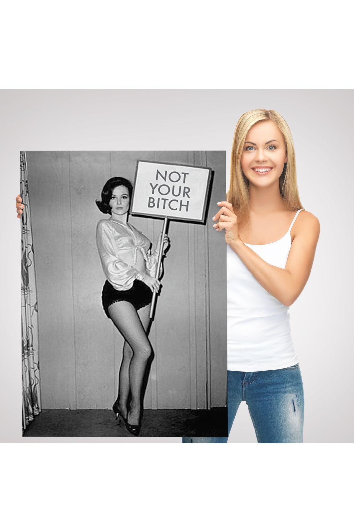 Kadın Hakları Feminist Vintage Kadın Kanvas Tablo-5235