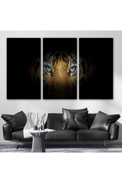 DB Kaplan Gözleri Dekoratif Kanvas Tablo 1161