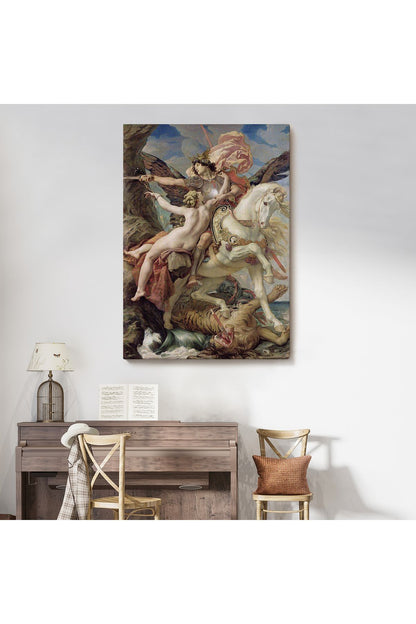 Ruggiero ve Angelica Kurtuluş Eseri Dekoratif Duvar Tablosu-6139