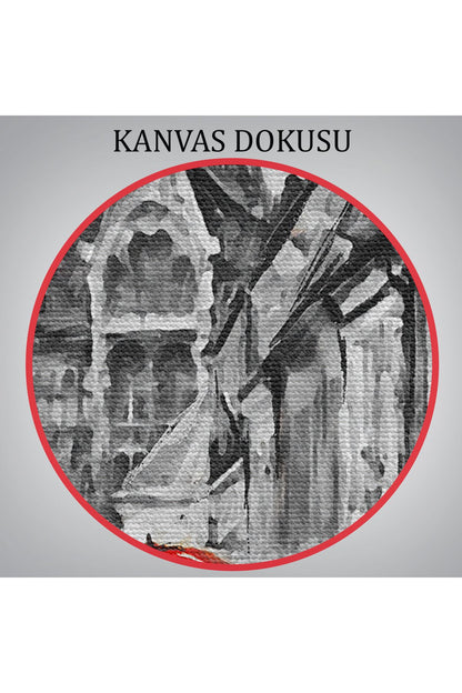 Kanvas Tablo, Duvar Dekoru, Yağlıboya Görünüm Budapeşte Sokakları Macaristan 3546 BUNGKNV