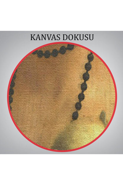 Ermine Leonardo Da Vinci'nın Kakımlı Kadın Eseri Kanvas Tablo / The Lady with Bangs-5113