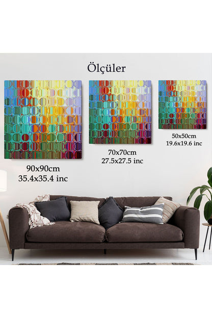 Renkli Cam Temalı Kanvas Tablo-5888