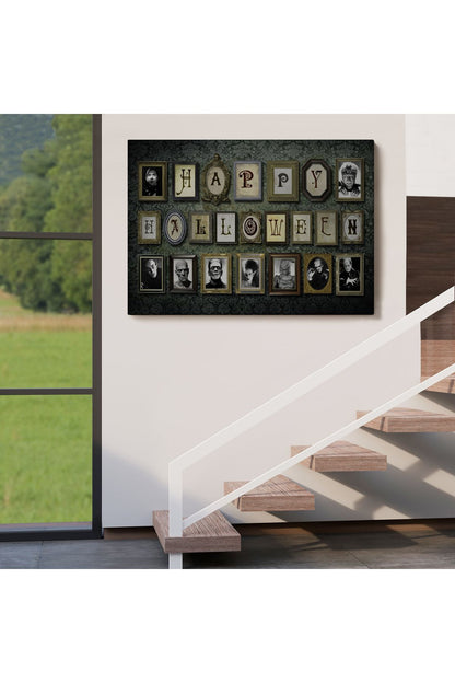 Ürpertici Karakterler Vintage Korku Filmi Cadılar Bayramı Gotik Duvar Tablosu-5195