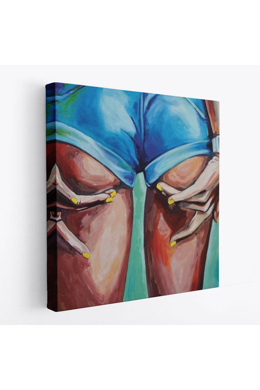 Kadın Poposu Tablo, Renkli Kadın Kanvas Tablosu-5848