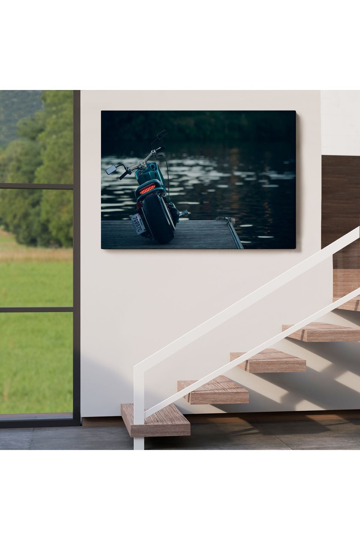 Motosiklet Kanvas Tablo, Büyük Kanvas Tablo, Motosiklet Sürücüleri İçin Bir Hediye-5379