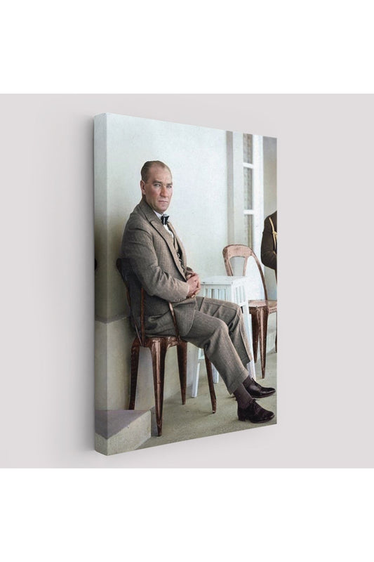 Mustafa Kemal Atatürk'ün Sandalyede Oturan Tablosu -6034