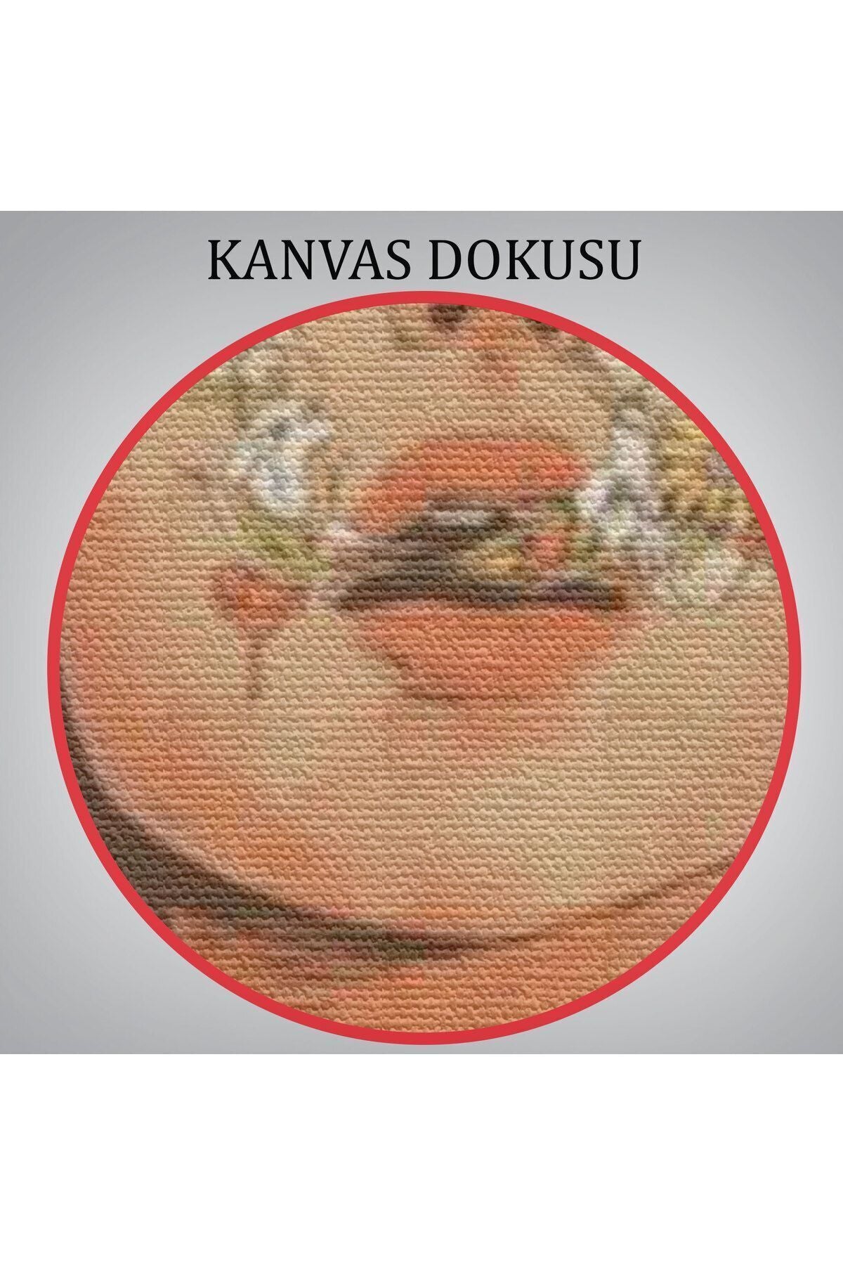 Sigara Içen Kadın Çiçek Detaylı Kanvas Tablo-5877