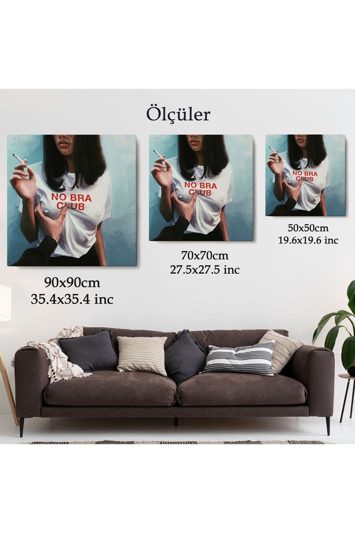 NW Özel No Bra Club,  Sütyensizler Külübü Kanvas Tablo-5102