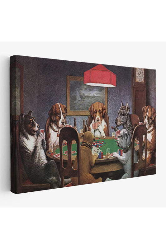 Cassius Marcellus Coolidge - Poker Oynayan Köpekler Eseri Kanvas Tablo-5170