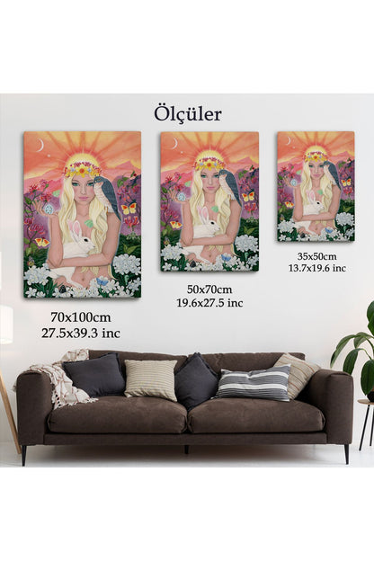 Güneş Saçan Güzel Kadın Tablosu-6403