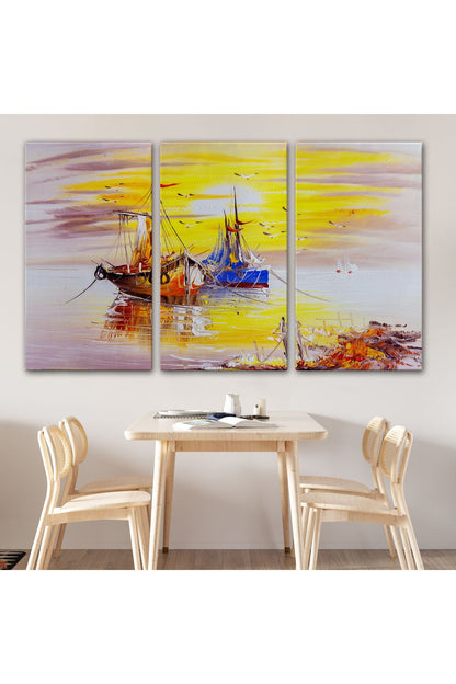 Venedik İtalya Yağlıboya Görünüm Dekoratif Kanvas Duvar Tablosu-3489