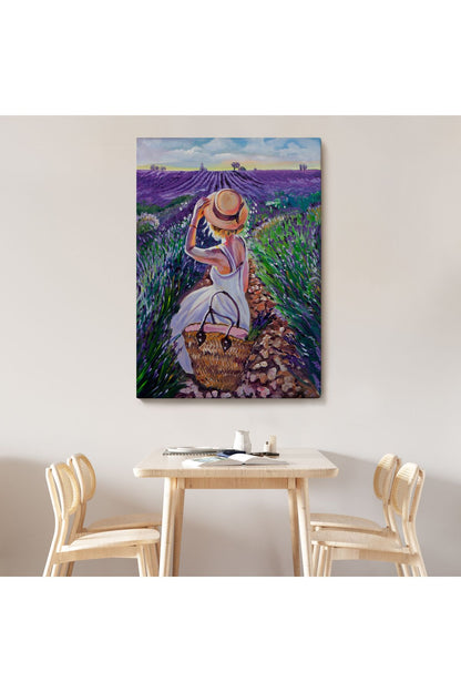 Mor Lavanta Tarkasındaki Kadın Tablosu-5954