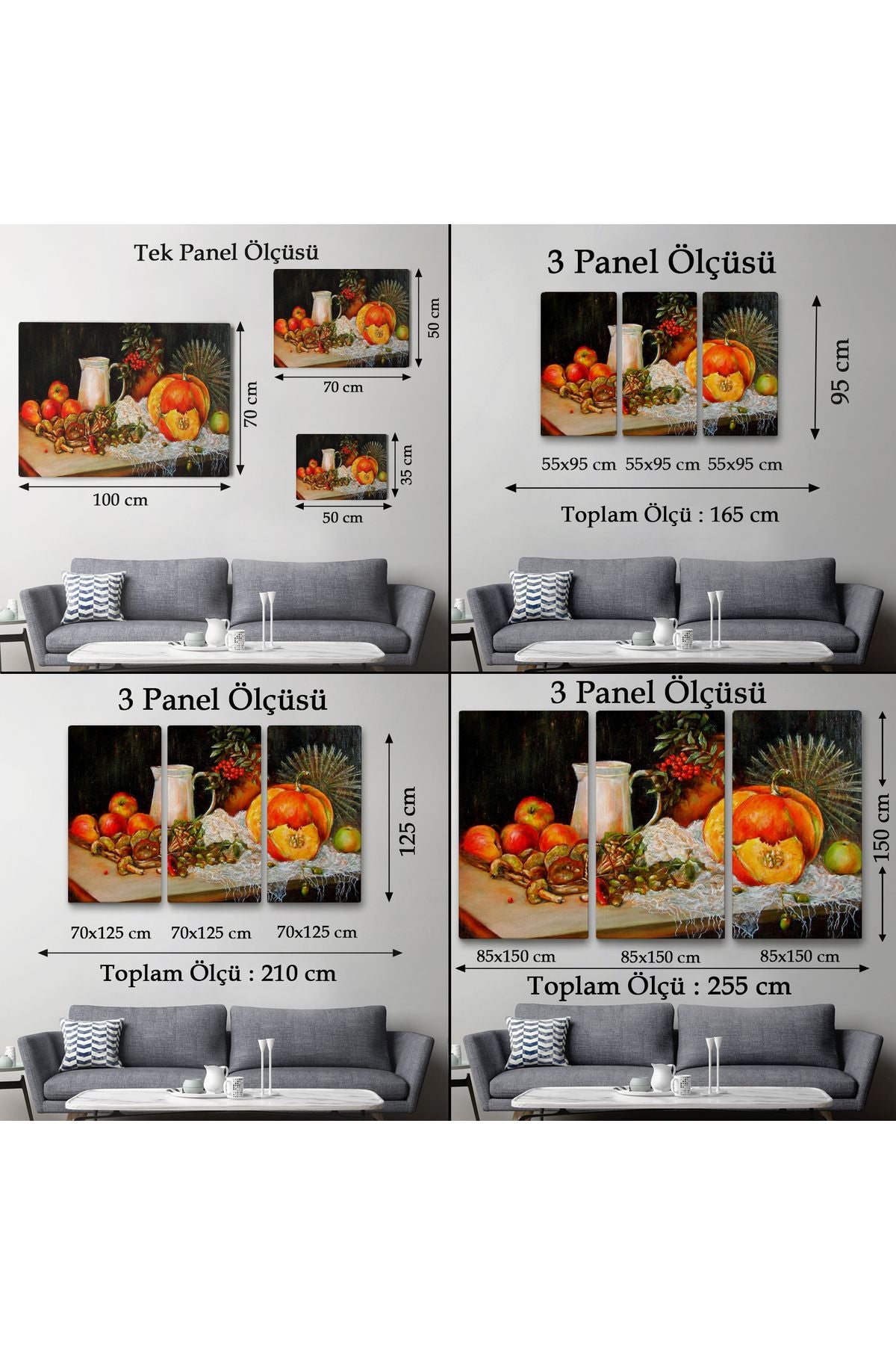 Masa Üstündaki Meyveler Yağlı Boya Görünümlü Tablo-1214