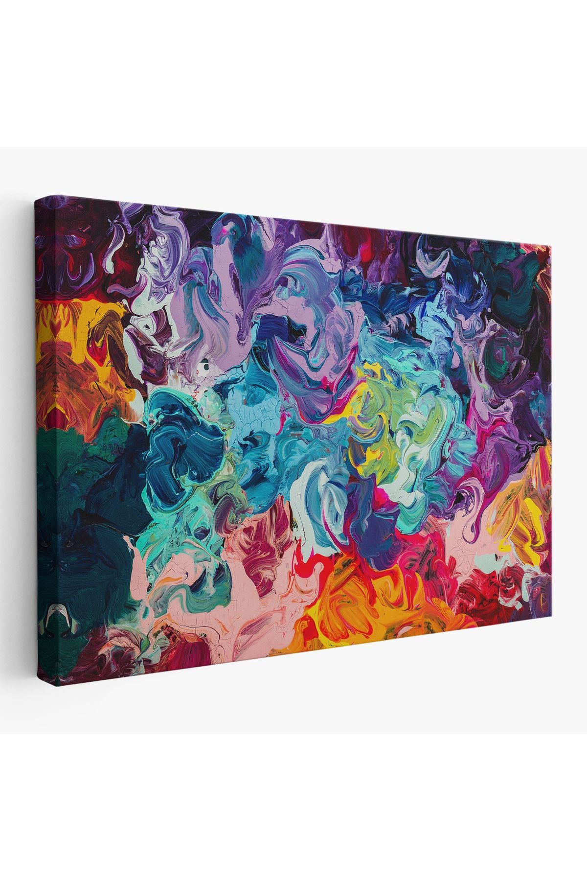 Modern Tarz Yağlıboya Görünüm Dekoratif Kanvas Duvar Tablosu-3524