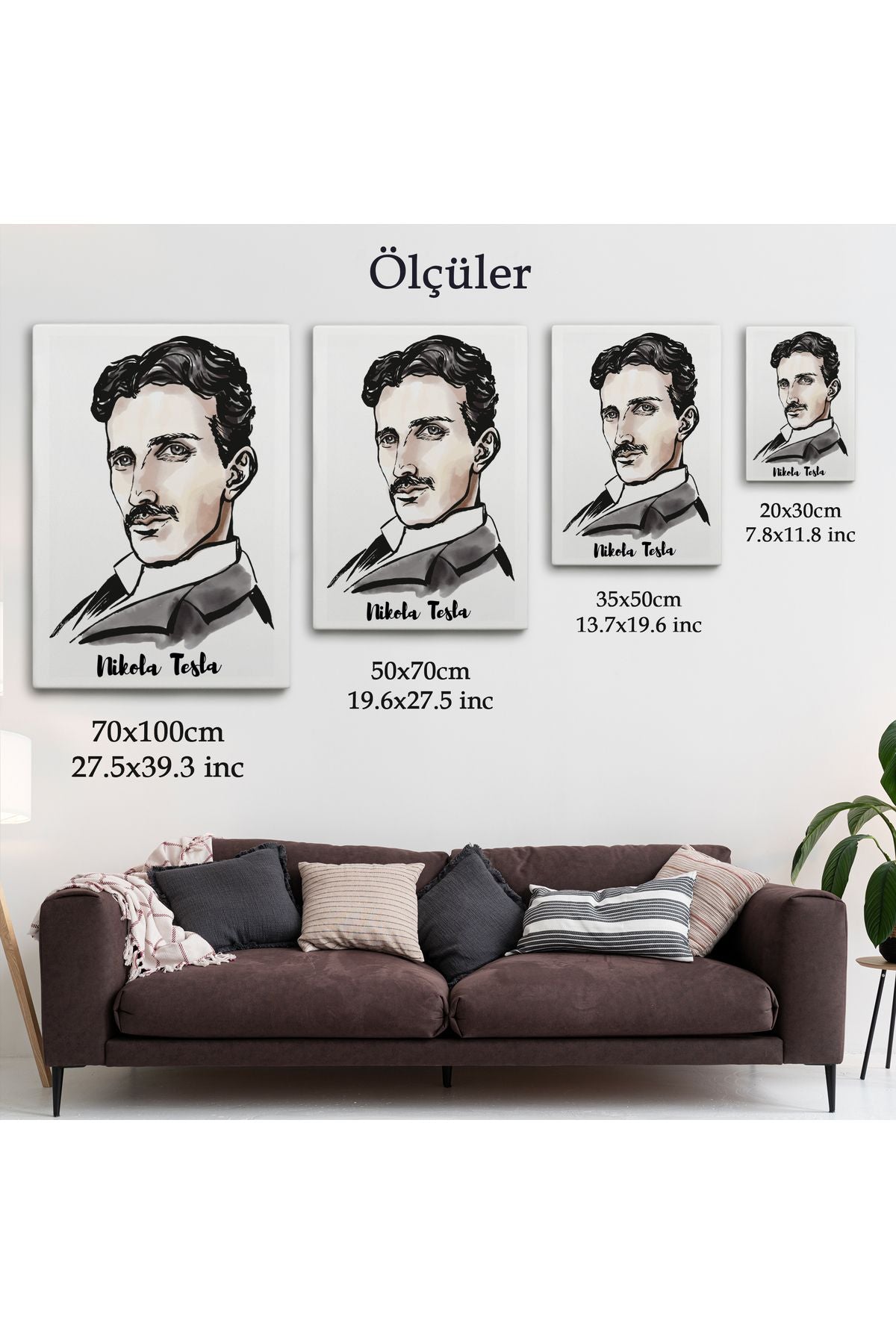 Nikola Tesla Dekoratif Kanvas Tablo 5917