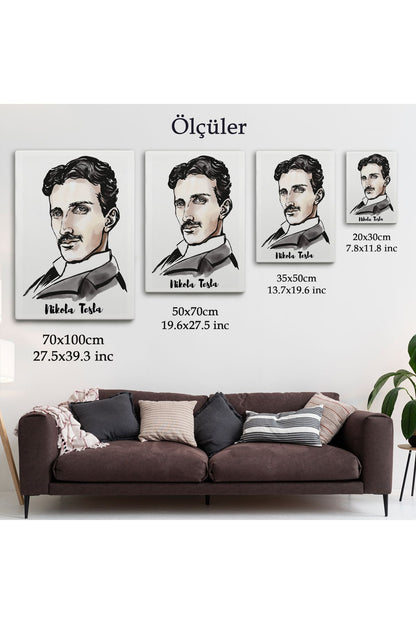 Nikola Tesla Dekoratif Kanvas Tablo 5917