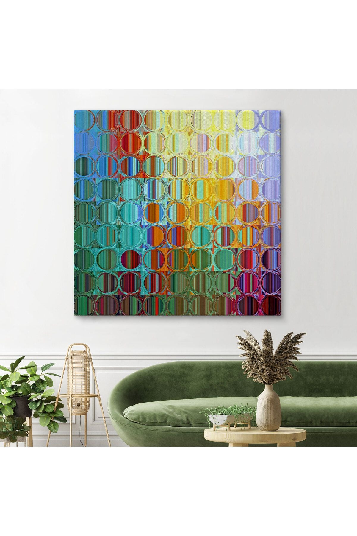 Renkli Cam Temalı Kanvas Tablo-5888