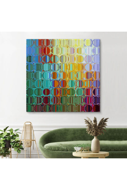 Renkli Cam Temalı Kanvas Tablo-5888