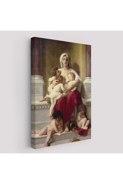 Yetiştirme Yurdundaki Kadın ve Çocuklar Duvar Tablosu William-Adolphe Bouguereau-6147