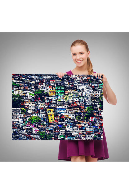 Kalabalık Şehir Manzarası Duvar Tablosu-1228