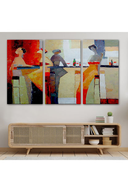 Özel Tasarım, Dekortif BaskıPubdaki Kadınlar Tablosu - Women in the Pub -6604